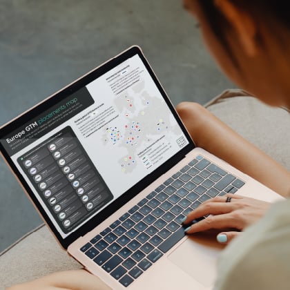 Hiring manager exploring placements map